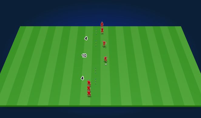 Football/Soccer Session Plan Drill (Colour): Fitness:  Dribble, Pass, Chase