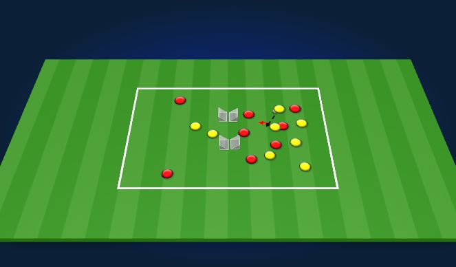 Football/Soccer Session Plan Drill (Colour): SSG