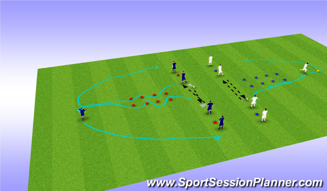 Football/Soccer Session Plan Drill (Colour): Technique / Calisthenics