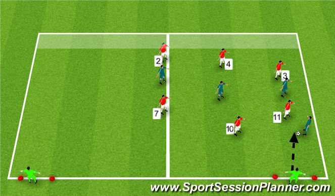 Football/Soccer Session Plan Drill (Colour): Drill