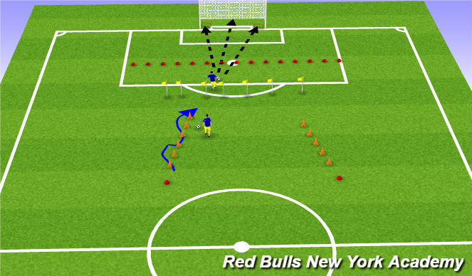 Football/Soccer Session Plan Drill (Colour): Warm up