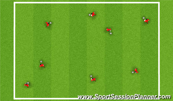 Football/Soccer Session Plan Drill (Colour): Warm-up
