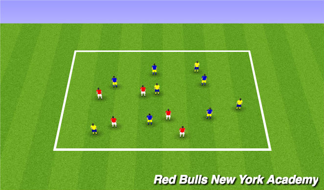 Football/Soccer Session Plan Drill (Colour): Warm up