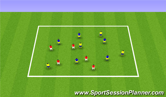 Football/Soccer Session Plan Drill (Colour): Warm up