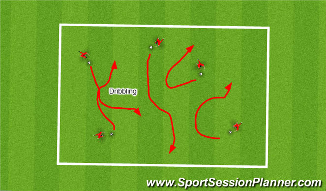 Football/Soccer Session Plan Drill (Colour): Warm up