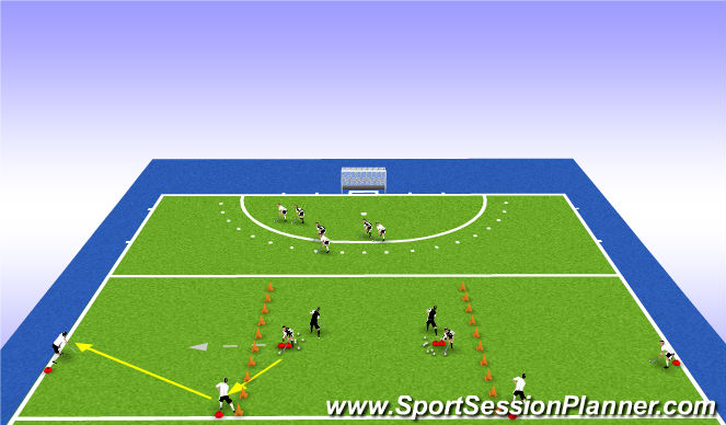 Hockey Session Plan Drill (Colour): Screen 2
