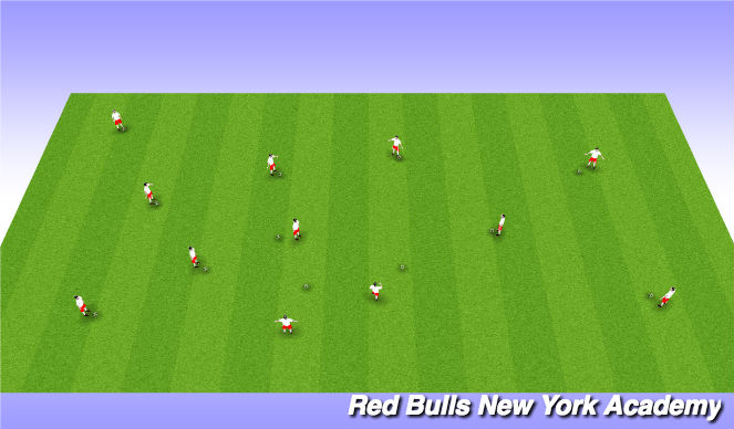 Football/Soccer Session Plan Drill (Colour): Warm Up