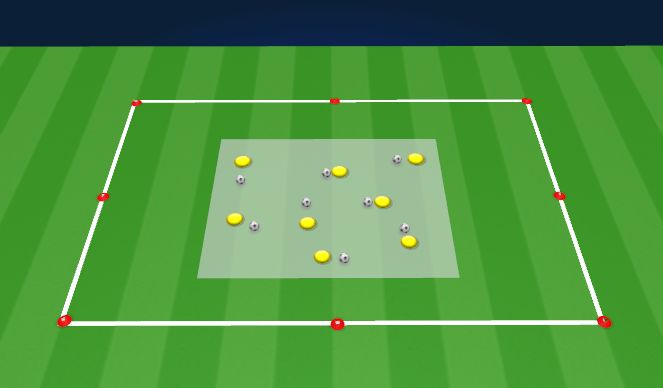 Football/Soccer Session Plan Drill (Colour): Dribbling Focus