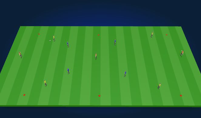 Football/Soccer Session Plan Drill (Colour): Possession variation