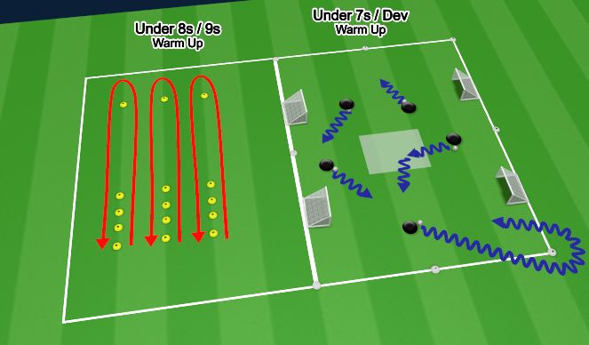 Football/Soccer Session Plan Drill (Colour): Warm Up