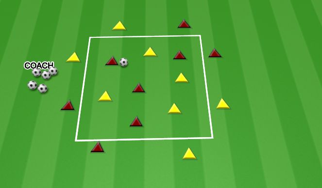 Football/Soccer Session Plan Drill (Colour): BUMPERS POSSESSION