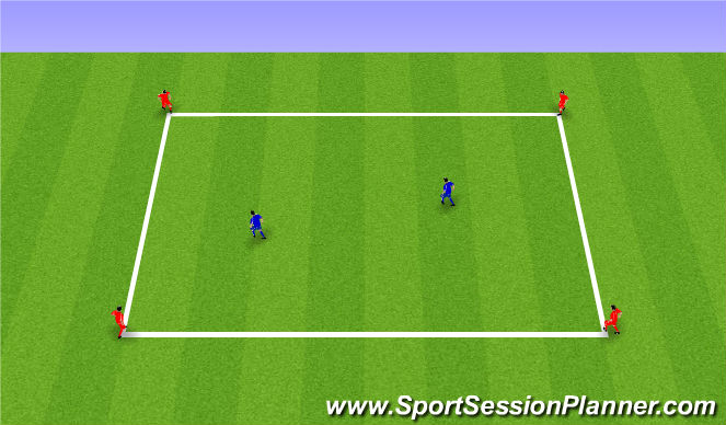 Football/Soccer Session Plan Drill (Colour): Possession Warm Up: