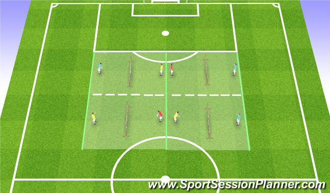 Football/Soccer Session Plan Drill (Colour): Warm-up