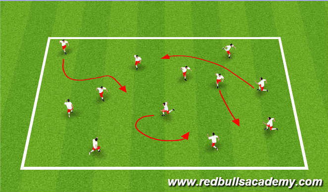 Football/Soccer Session Plan Drill (Colour): Warm Up