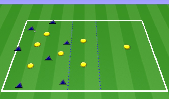 Football/Soccer Session Plan Drill (Colour): Two Zone Possession Game