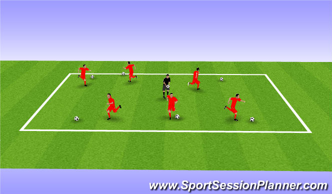 Football/Soccer Session Plan Drill (Colour): Hungry Hippo