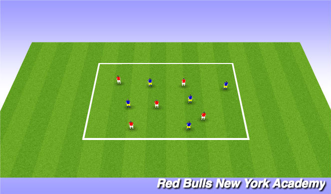 Football/Soccer Session Plan Drill (Colour): Warm up