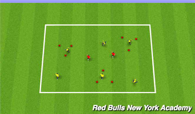 Football/Soccer Session Plan Drill (Colour): warm up