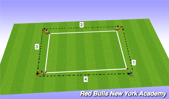 Football/Soccer Session Plan Drill (Colour): Warm-Up