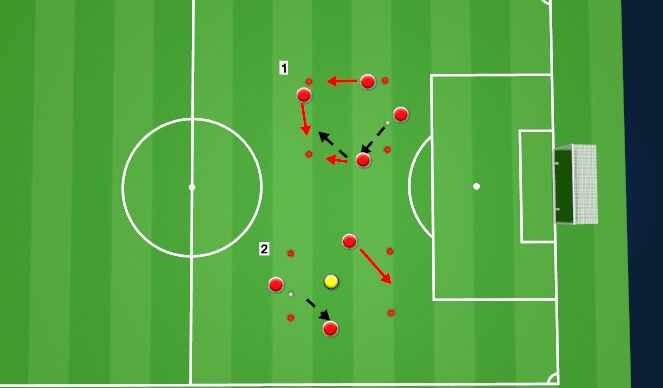 Football/Soccer Session Plan Drill (Colour): 10x10 angles