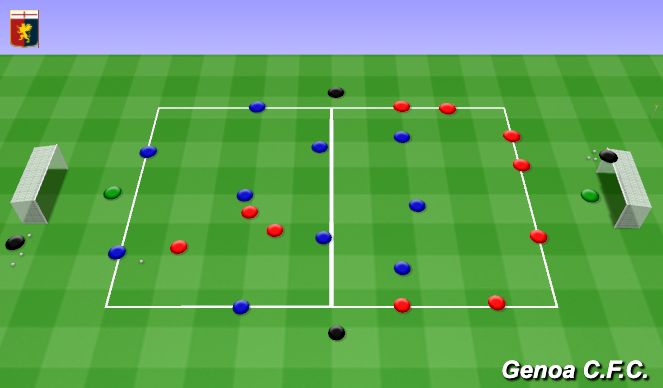 Football/Soccer Session Plan Drill (Colour): Partita 10vs3+7