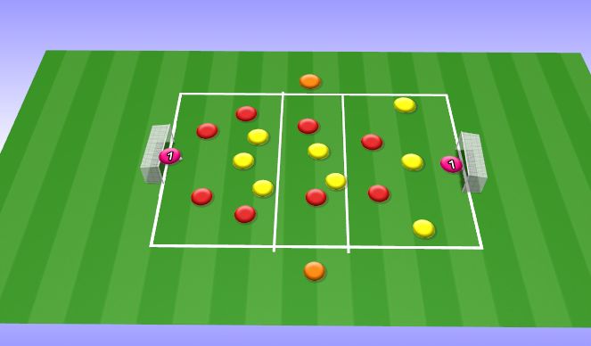 Football/Soccer Session Plan Drill (Colour): 9v9+2 Small sided game