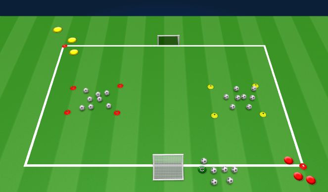 Football/Soccer Session Plan Drill (Colour): Progression 3