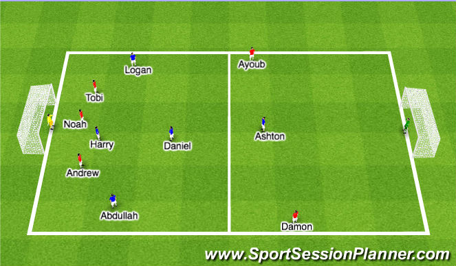 Football/Soccer Session Plan Drill (Colour): Stage 2