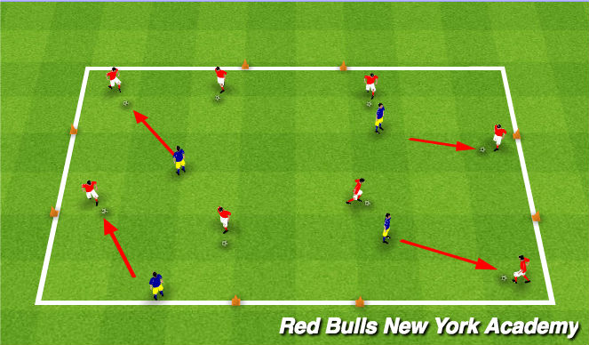Football/Soccer Session Plan Drill (Colour): Warm Up