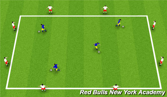 Football/Soccer Session Plan Drill (Colour): Warm-Up: Pass and Switch
