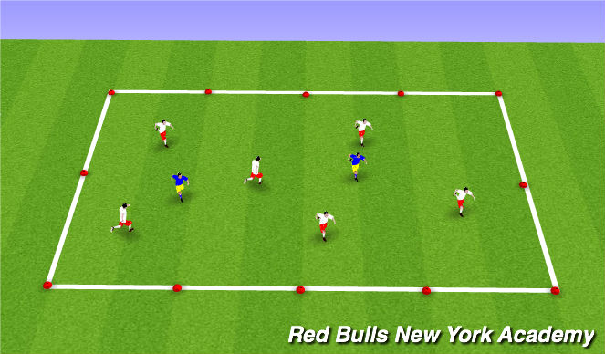 Football/Soccer Session Plan Drill (Colour): Tag Game