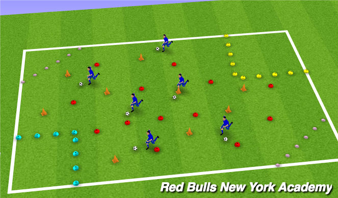 Football/Soccer Session Plan Drill (Colour): Space mission