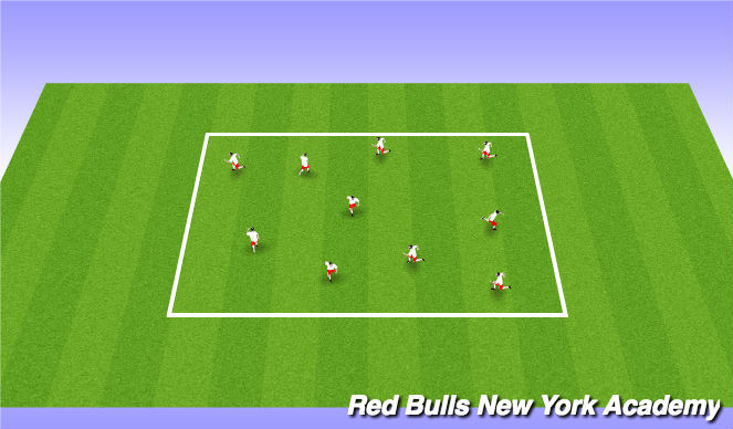 Football/Soccer Session Plan Drill (Colour): Practice 2 - Knockout