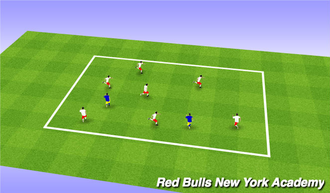 Football/Soccer Session Plan Drill (Colour): Tag Games