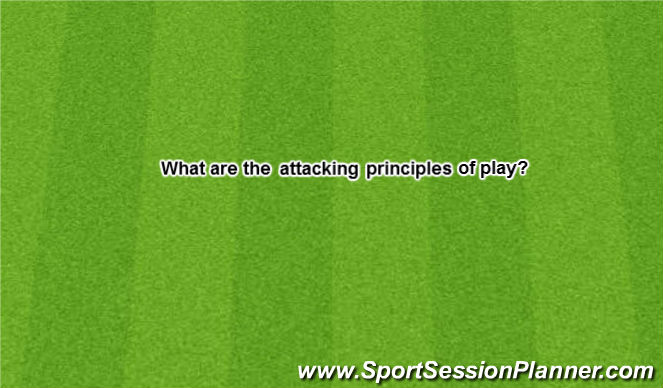 Fútbol Ejercicio del Plan de Sesiones (Color): Attacking Principles of Play