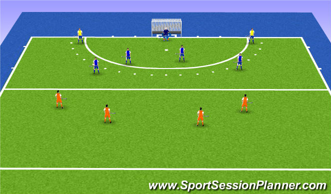 Hockey Session Plan Drill (Colour): Partijvorm