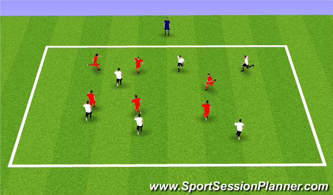 Football/Soccer Session Plan Drill (Colour): Catch the Tail