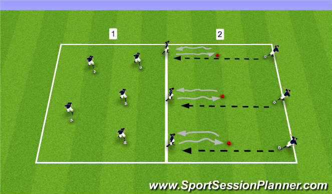 Football/Soccer Session Plan Drill (Colour): Warm-up