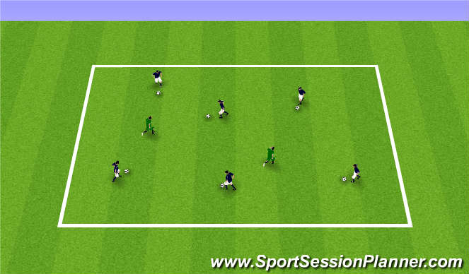 Football/Soccer Session Plan Drill (Colour): Knockout