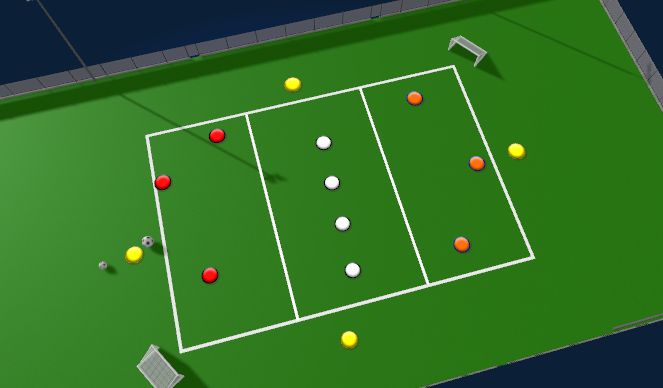Football/Soccer Session Plan Drill (Colour): Compact Possession - Progression