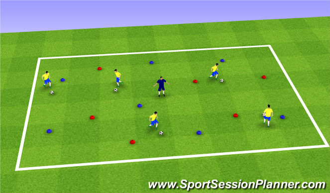 Football/Soccer Session Plan Drill (Colour): Receiving & Ball control Technical