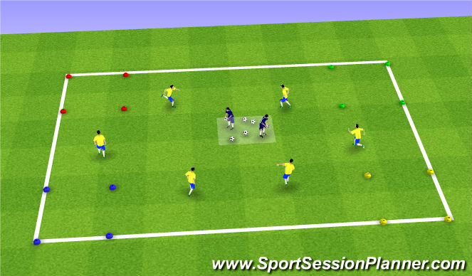 Football/Soccer Session Plan Drill (Colour): Adapted Game