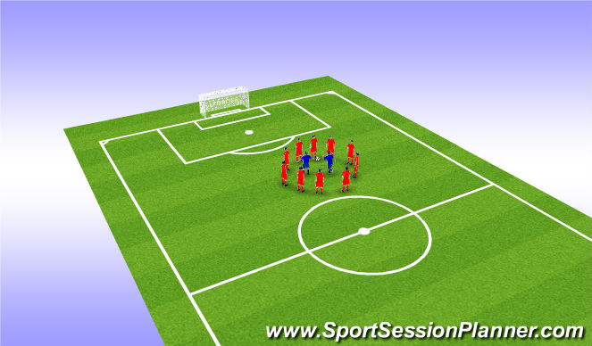 Football/Soccer Session Plan Drill (Colour): Warm up