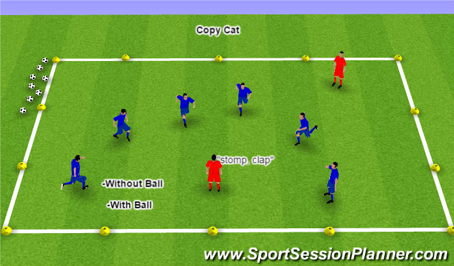 Football/Soccer Session Plan Drill (Colour): Copy Cat