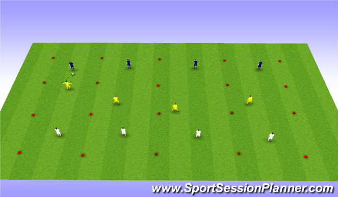 Football/Soccer Session Plan Drill (Colour): Shape Game
