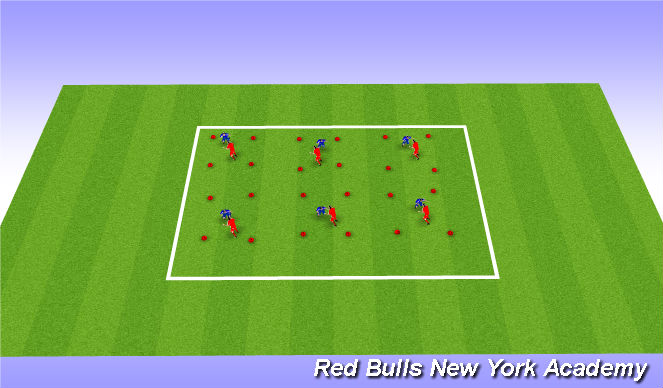 Football/Soccer Session Plan Drill (Colour): Knee tag