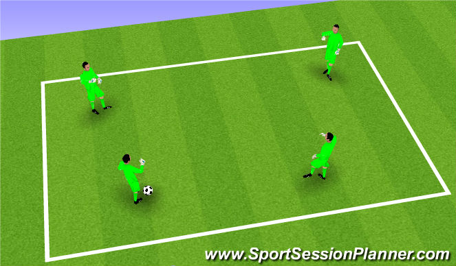 Football/Soccer Session Plan Drill (Colour): Warm Up Rondo