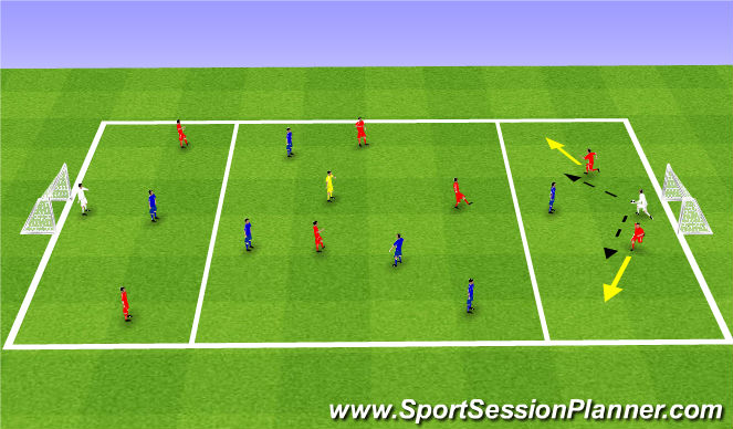 Football/Soccer Session Plan Drill (Colour): Skill Phase