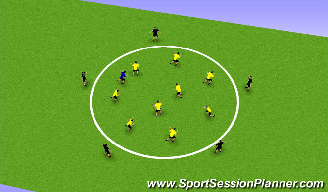 Football/Soccer Session Plan Drill (Colour): Catch a Tail