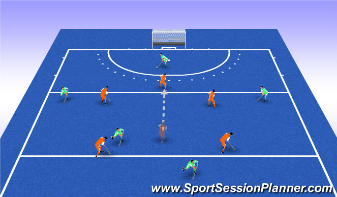 Hockey Ejercicio del Plan de Sesiones (Color): press2: huis
